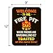Honey Dew Gifts, Funny Camping Signs, Welcome to our Fire Pit Where Friends and Marshmallows Get Toasted, 9 inch by 12 inch, Camper Decor, HDG-1092