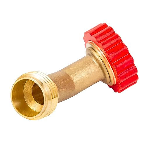 Image of Lead-Free Brass 45 Degree Hose Saver - 45 Quick Swivel Connect Adapter, Thread Size 3 /4 inch Connectors