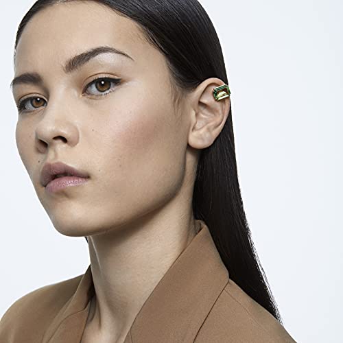 Swarovski Millenia Clip Earring, Large And Green Peridot Crystal Octagon Cut Crystal With A Gold-Tone Finish Setting, Part Of The Swarovski Millenia Collection #TOP3