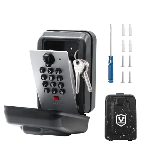 Key Lock Box for Outside, 12 Digit Combination Lock Box for