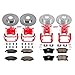 Power Stop KC5389 1-Click Performance Brake Kit with Caliper For Honda Element 2003-2011 [Model Specific]