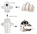 Kinmac Garment Duffle Bag for Women, 3 in 1 Foldable Carry On Dress Suit Travel Bag with Shoe Pouch (Kaki)
