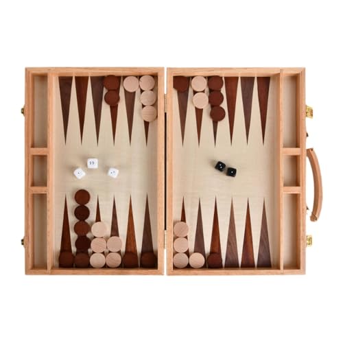 Amagogo Juego de Mesa de Backgammon, Juego de Mesa imaginativo portátil, Juego de Mesa clásico