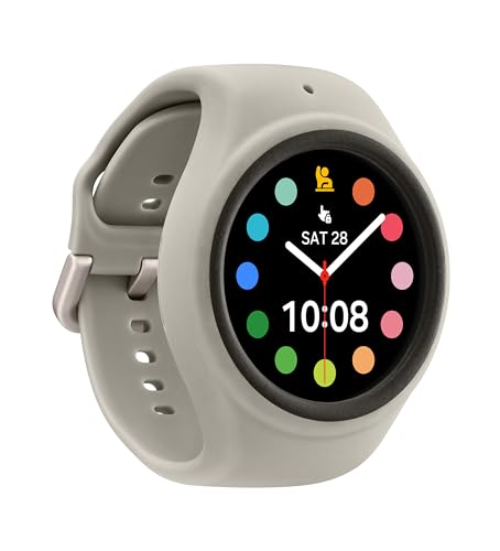Image of Samsung Galaxy Watch Kids Band for Galaxy Watch 4 /5 /6 /7 /FE, Smartwatch Replacement Strap for Kids, Silicone Small, GP-TYL305AMBSU, Light Gray