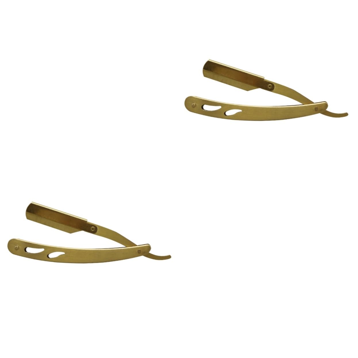 FOMIYES 2pcs Men's Manual Shaver Vintage Beard Razor Hair Clipper Eyebrow Shaver Safe Barbering