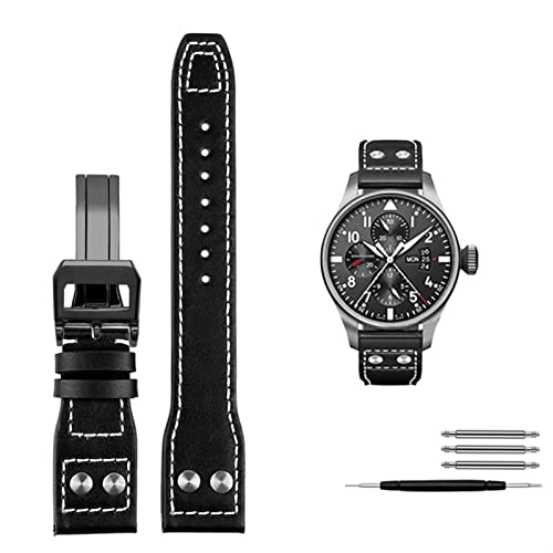 Bracelet en cuir pour IWC Big Pilot Spitfire avec boucle déployante
