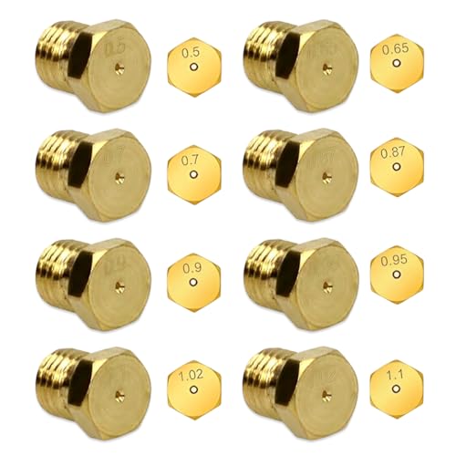 KAHZOR 8PCS Gicleur Gaz Butane - Gicleur Gaz Bouteille Universels Pour Cuisson Gaz Naturel Gpl - Cuisiniere Gaz - Gaziniere Gaz, Buses Et Injecteurs Gaz...