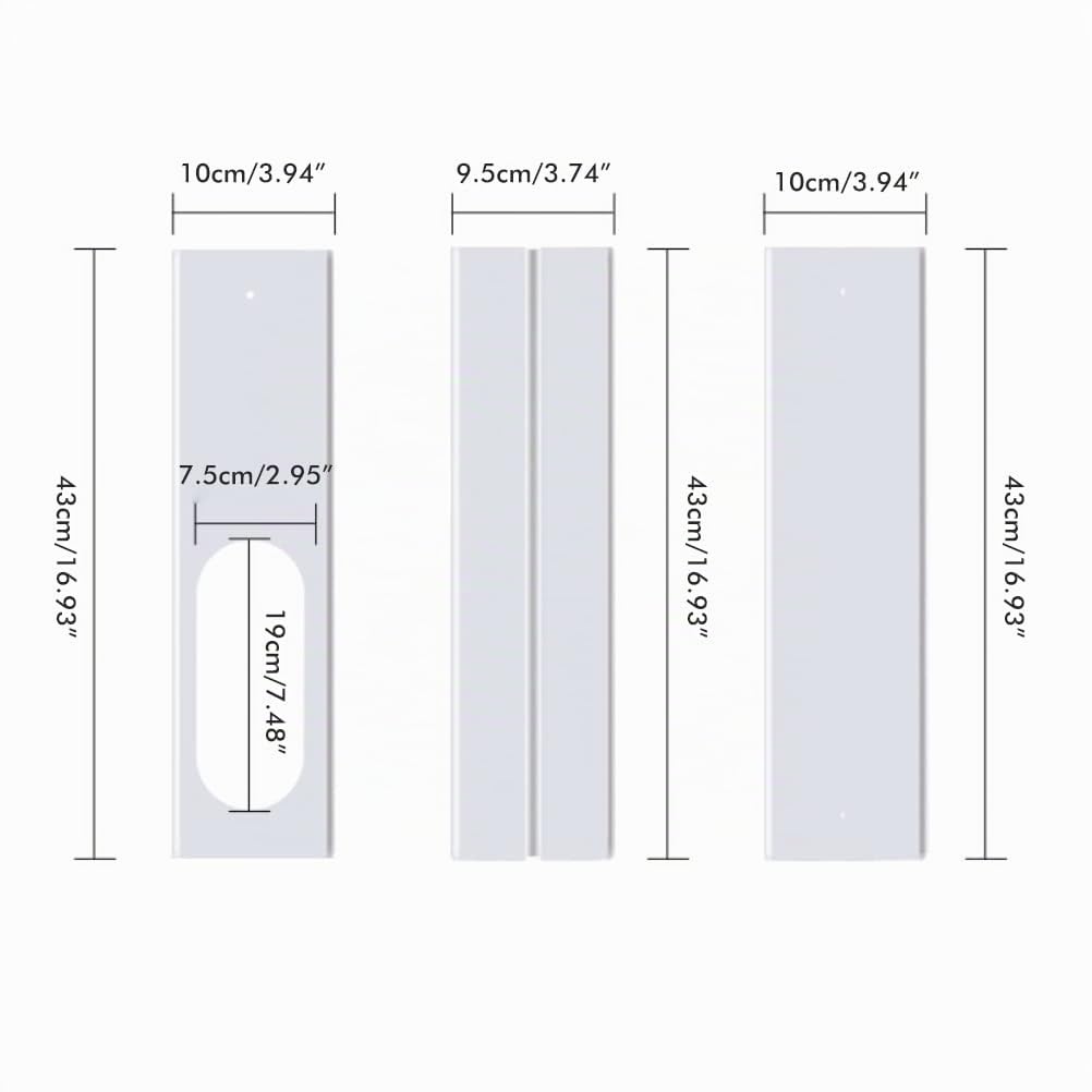 Placa de sellado de ventanas, aire acondicionado móvil, kit de ventana ajustable, aire acondicionado portátil, junta de ventana ajustable, ventilación AC