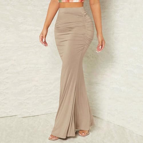 Elegant Fishtail Skirt for Women High Waisted Party Long Skirts Casual Summer Spring Maxi Going Out Outfits3