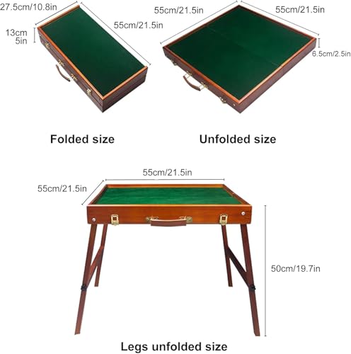 Mesa plegable Mahjong con set 144 piezas miniatura 5