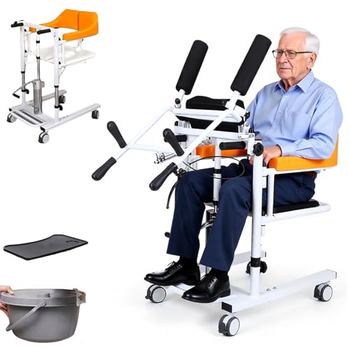 Zuepretd Patient Lift Transfer Chair for Home,Hydraulic Patient Lift Chair