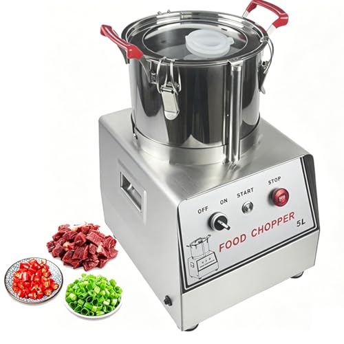 Picadora de alimentos comercial, procesador de acero inoxidable resistente, 950 W/1100 W/1800 W, molinillo de carne y verduras para cocina comercial, capacidad de 5 L/7L/10L/15 L