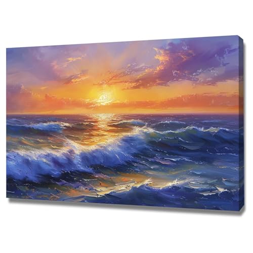 Impression sur toile de coucher de soleil pour cuisine et restaurant