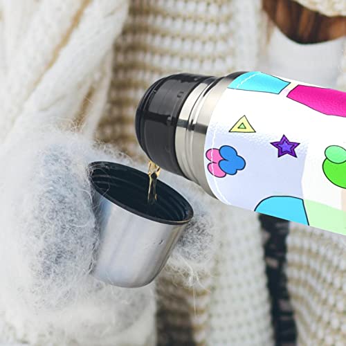 Stainless Steel Leather Vacuum Insulated Mug Abstract Thermos Water Bottle For Hot And Cold Drinks Kids Adults 16 Oz #TOP5