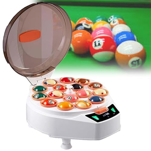 Ostreemaner Automatic Pool Ball Cleaner,16 Balls Billiard Cleaning Machine, Billiard Polishing Machine Kit Maintenance,One-Touch Start,180w Electric Washing Balls for Billiards