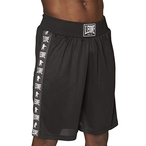 LEONE 1947 Pantalón Corto Boxeo Ambassador, Negro, M, Unisex Adulto