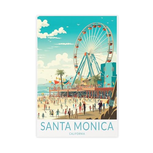 Impression sur toile Santa Monica1 pour illuminer votre salon avec une ambiance côtière