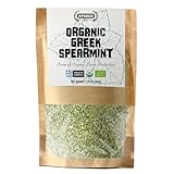 Apsogo Organic Greek Spearmint - Dried Spearmint Leaves for Spearmint Tea Loose Leaf, Herbal Tea & Cooking - Organic Spearmint, Mint Leaves, Naturally Sweet Aroma, Caffeine-Free Mentha Spicata - Resealable Pouch, 1.76 oz