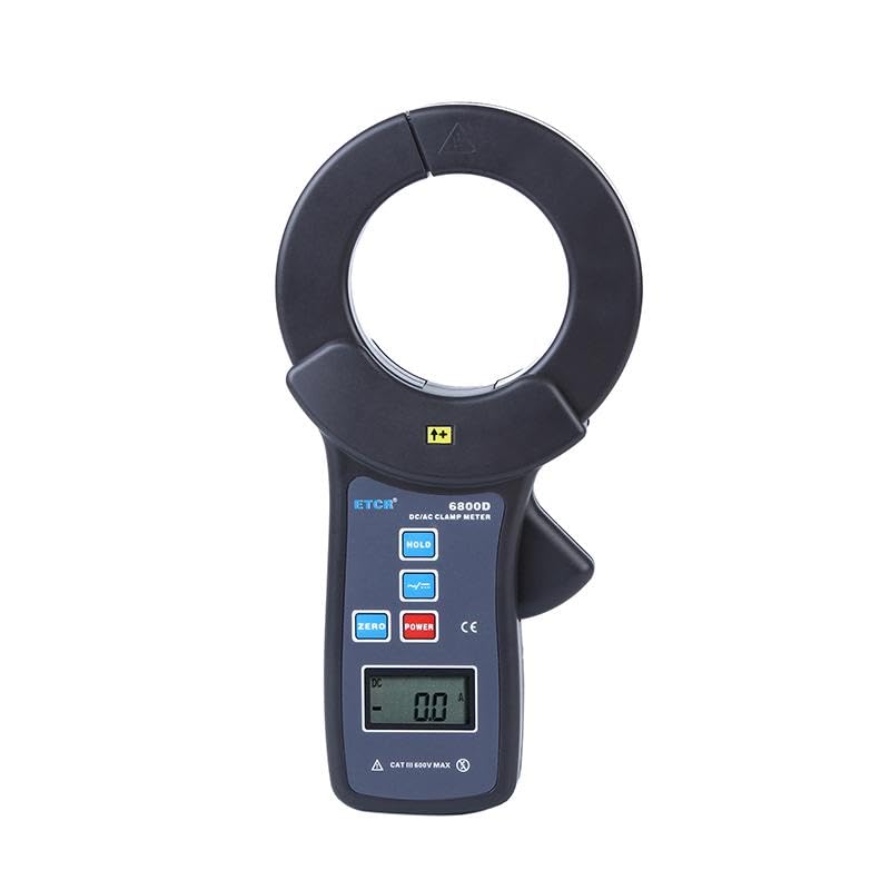 ET6800D Pinza Amperimétrica Tester de Corriente AC/DC Multímetro con rango AC 0.0A~1500A y DC 0.0A~2000A, Resolución 0.1A, Tamaño de Pinza Φ68mm miniatura 2
