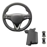 Hand sewn leather car steering...