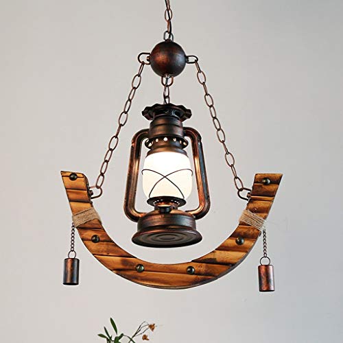 Lustre en bois vintage rétro pour illuminer chaleureusement votre salle à manger chaleureuse
