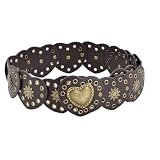 Focenat Cinturón Ancho para Mujer, Cinturón Elástico Vintage Occidental Ajustable y Decorativo de Moda, Accesorio...