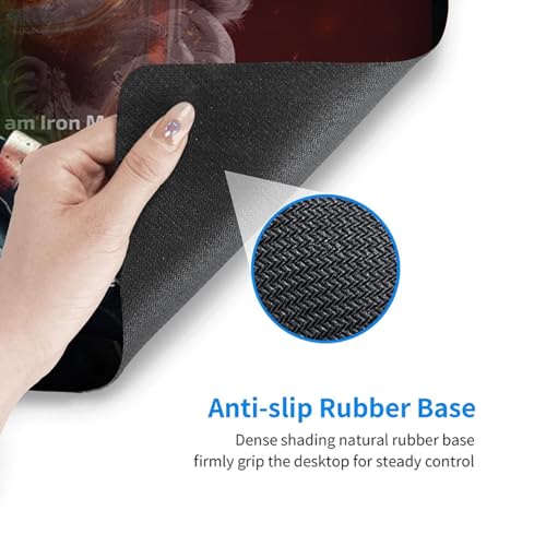 Image of BESTOR Mouse pad with Precise Cut Edges, Waterproof Surface & Non-Slip Rubber Base Stitched Edges Gaming Mouse Mat for Laptop (60cmx34cm)