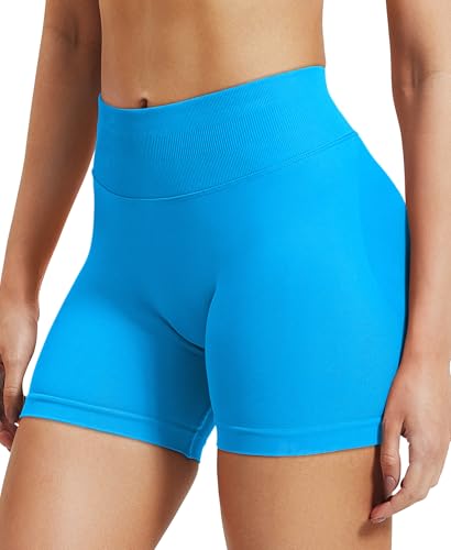 Image of VOYJOY Women Workout Impact Shorts 2.5 inch / 3.6 inch / 4.5 inch / 6 inch Scrunch Butt Booty | Tummy Control, High Waisted, Bike Short, Gentle Compression, for Women