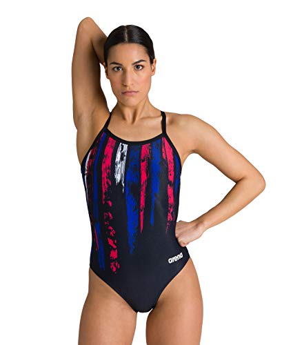 Image of Arena Women's Standard Country Flags Light Drop Back MaxLife One Piece Swimsuit