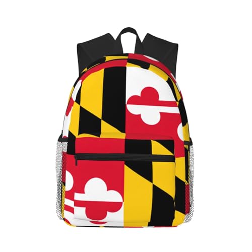 Sac à dos drapeau du Maryland confortable pour randonnée et camping