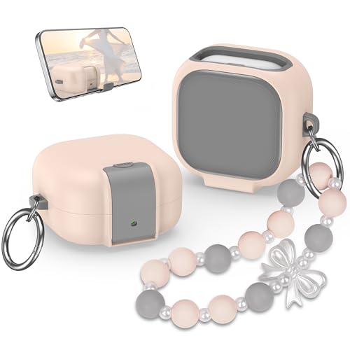 Casililor Samsung Galaxy Buds 4 �P�[�X & Galaxy Buds 4 Pro�P�[�X ���b�N�t�� �t���{�f�B�ϏՌ����b�N�ی� �L�[�`�F�[���`���[���t�� ���̎q�p�s���N���{��