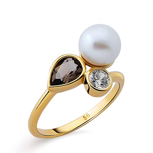 Bagues Argent 925 Orphelia avec perles de Biwa taille 52 pour éviter le ternissement