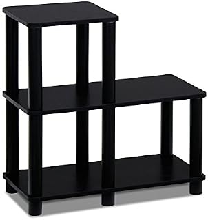 Furinno Turn-N-Tube Accent Decorative Shelf, Espresso/Black