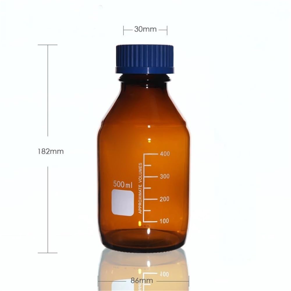 25 ml bis 1000 ml Laborflasche, transparent/braun, mit Schraubverschluss, versiegelte Flasche, Glas-Laborflasche(1000ml brown 1pcs)