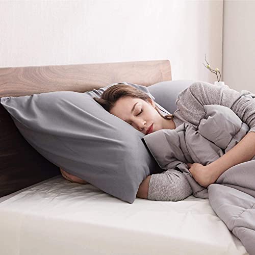 SHEETSPA 1000 Thread Count 100% Long Staple Egyptian Cotton 2 Piece Oxford Pillow Shams Silver Grey Standard Size 50cm x 75cm + 5cm Hem - Image 3