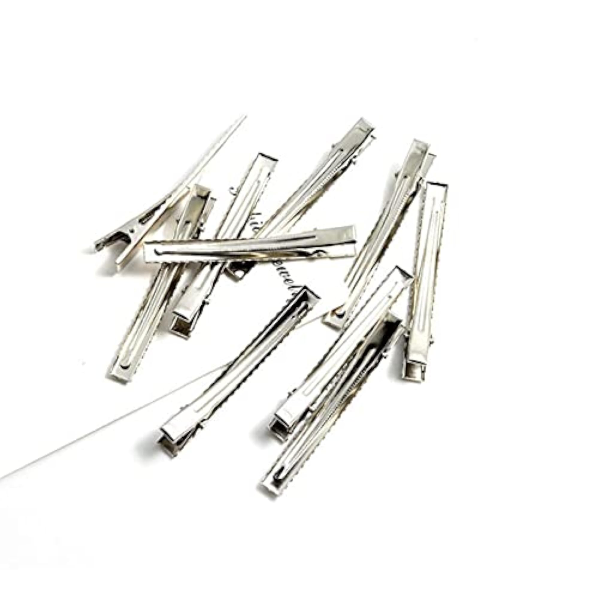6x10 Silver Single Prong Alligator Metal Clips, Hair Bow