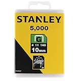 Grapas tipo G - 1 mm Stanley Grapas Tipo G 10 mm-5000 Unidades, 1-TRA706-5T, 10mm, Set de 5000 Piezas