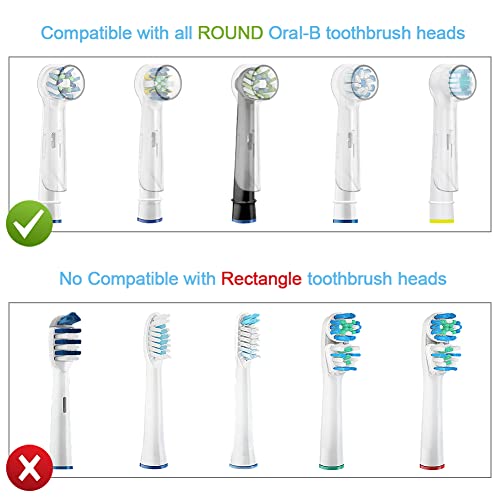 Hsytek 6 Pack Protective Cover Cap Compatible With Oral B Replacement Heads, Fits For Cross Action Brush Heads And Pro 500, 1000, 1500 Electric Toothbrushes, Convenient For Travel And More Sanitary #TOP2