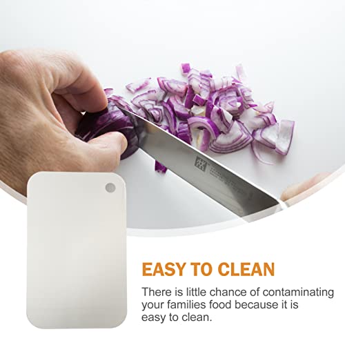 Upkoch Chopping Tray Stainless Steel Stainless Steel Cutting Stainless Steel Chopping Board Choppinng Block Stainless Steel Board Board For Baby Heavy Duty Chopping Board #TOP2