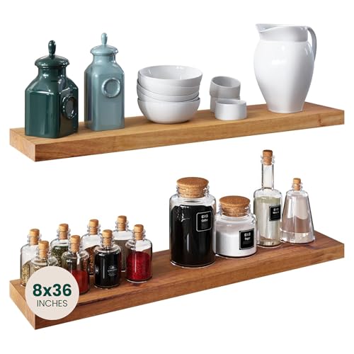 Solid Wood Floating Shelves