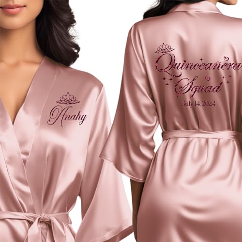 Mis Quince Anos Robes, Pretty Quinceanera Robes, Mama de la Quince, Quinceanera Gifts