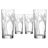 Rolf Glass Dragonfly Highball Glass, 15 Ounce, Set of 4