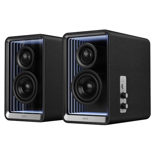 Edifier QR65 ���C�����X �X�s�[�J�[ �ő�o��70W ���C�g�G�t�F�N�g Bluetooth5.3 �n�C���]�Ή� LDAC GaN�[�d(�ő�o��65W) �X�^���h�t�� �u���b�N �y���{���K�㗝�X�i�z ED-QR65-BK