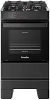 Fogão Esmaltec Ideal Top Glass 4 Bocas Automático Mesa de Vidro Preto Bivolt