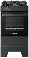 Fogão Esmaltec Ideal Top Glass 4 Bocas Automático Mesa de Vidro Preto Bivolt