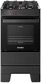 Fogão Esmaltec Ideal Top Glass 4 Bocas Automático Mesa de Vidro Preto Bivolt