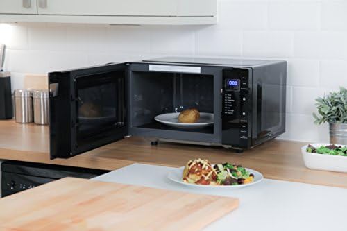 Russell Hobbs RHFM2363B 23 L 800 W Black Digital Flatbed Solo Microwave with 5 Power Levels, 8 Auto Cook Menus, Easy Clean, Clock and Timer, Automatic Defrost