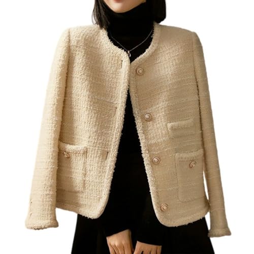 Veste courte en laine tweed stylée pour affronter l'hiver au bureau avec élégance et confort