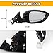 Side View Mirror Compatible with 2018 2019 2020 2021 2022 Honda Accord Sedan,Mirror Non Heated Without Signal Light Right Passenger Side Black