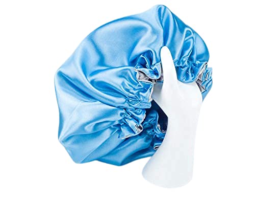 Handmade Fully Reversible Luxuries Pure Satin Hair Bonnet Satin Sleep Cap(Pack of 1)-image-28